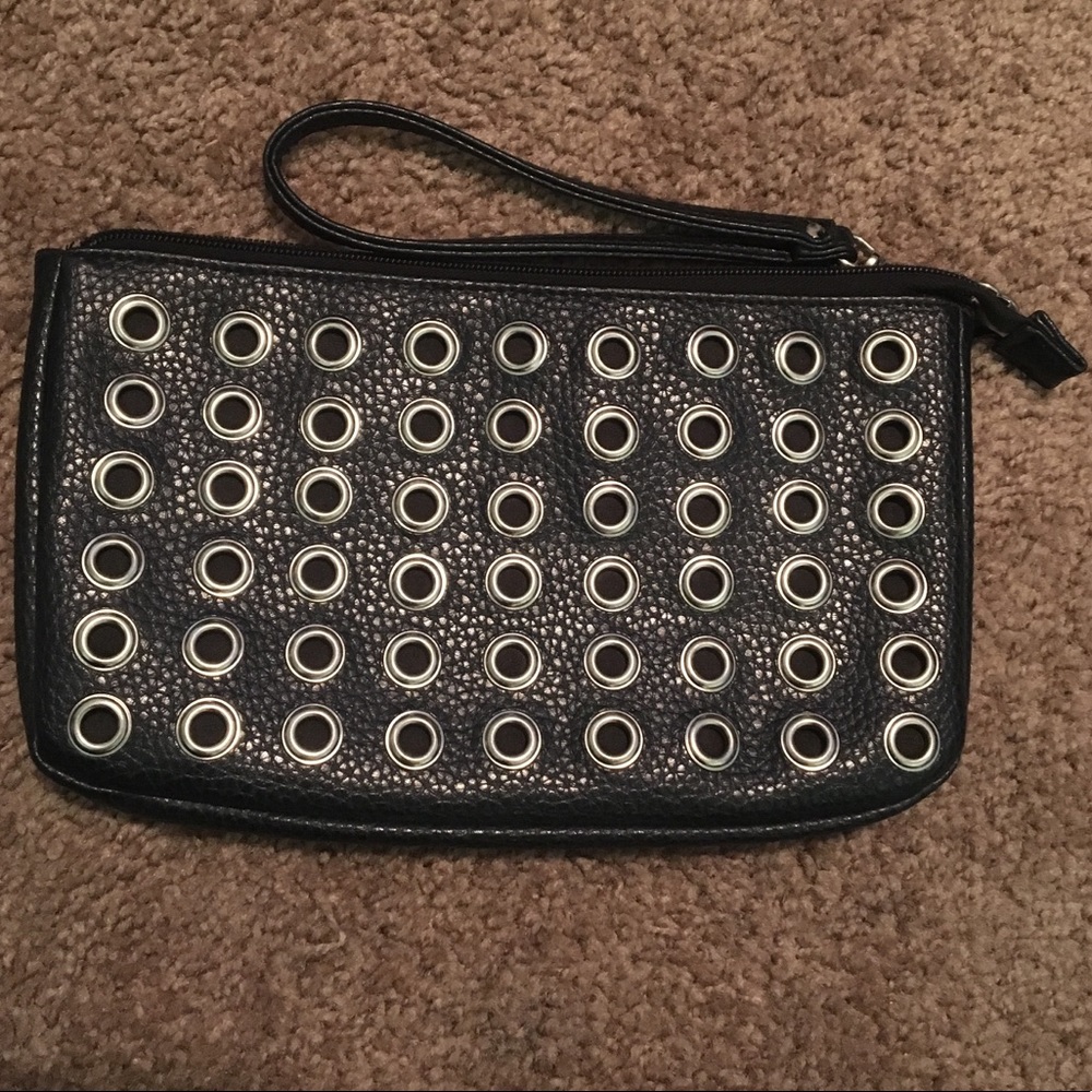 Studded Black Clutch